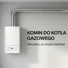 Nowoczesny piec gazowy z metalowym kominem. Dowiedz się, jaki komin do pieca gazowego wybrać, by zapewnić bezpieczeństwo i efektywność ogrzewania.
