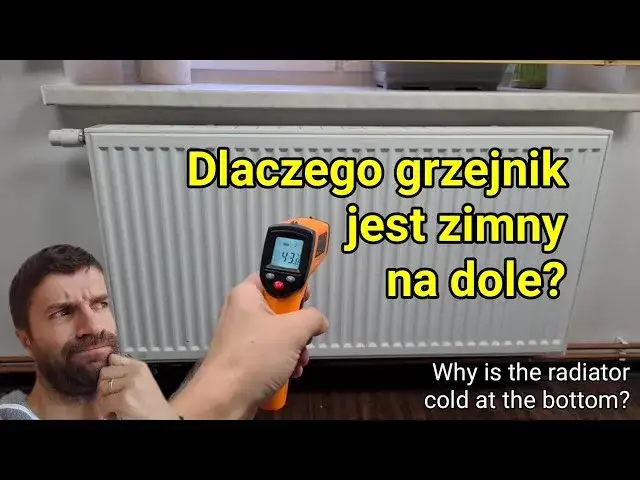 zimny dół grzejnika ciepła góra